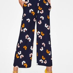 Boden Cropped Wide Leg Floral Pants
